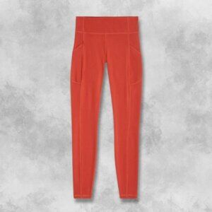 Lululemon High Rise Ankle Four- Way Stretch Sweat-Wicking Reflective Orange W 2